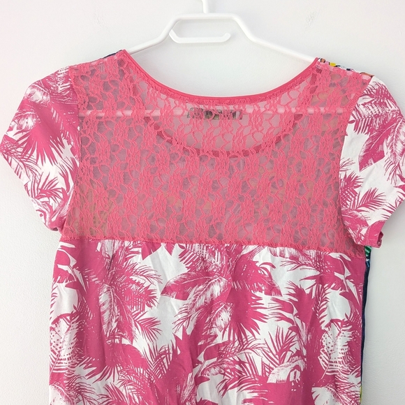Desigual Girl's Sequin Lace Flowers T-shirt 13-14 Yo - Picture 6 of 8